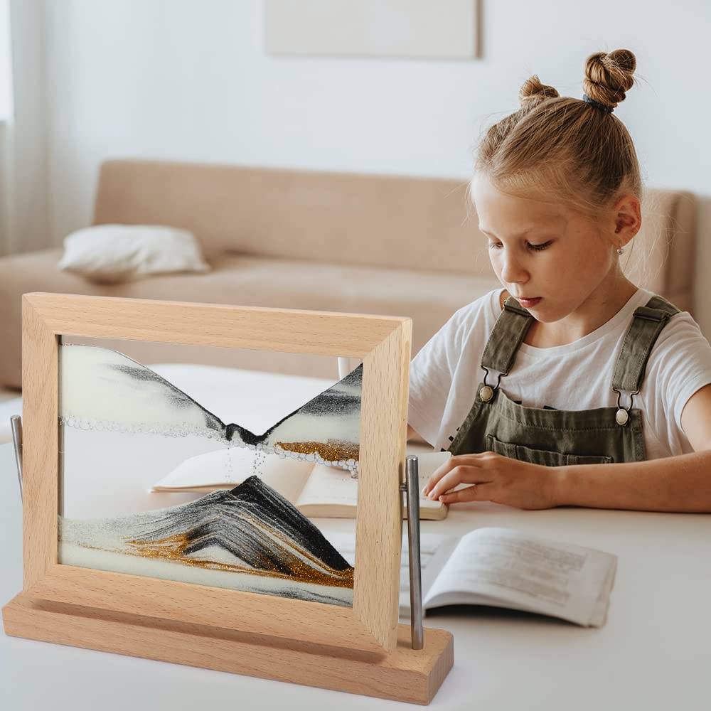 Moving Sand Art Picture Dynamic Sand Picture 3D Sand Art Frame Sandscape Moving Sand Picture for Home & Office Décor — Bochino
